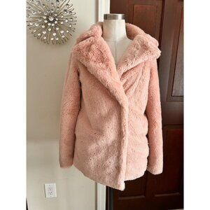 KENDALL + KYLIE Winter Faux Fur Jacket In Pink XS